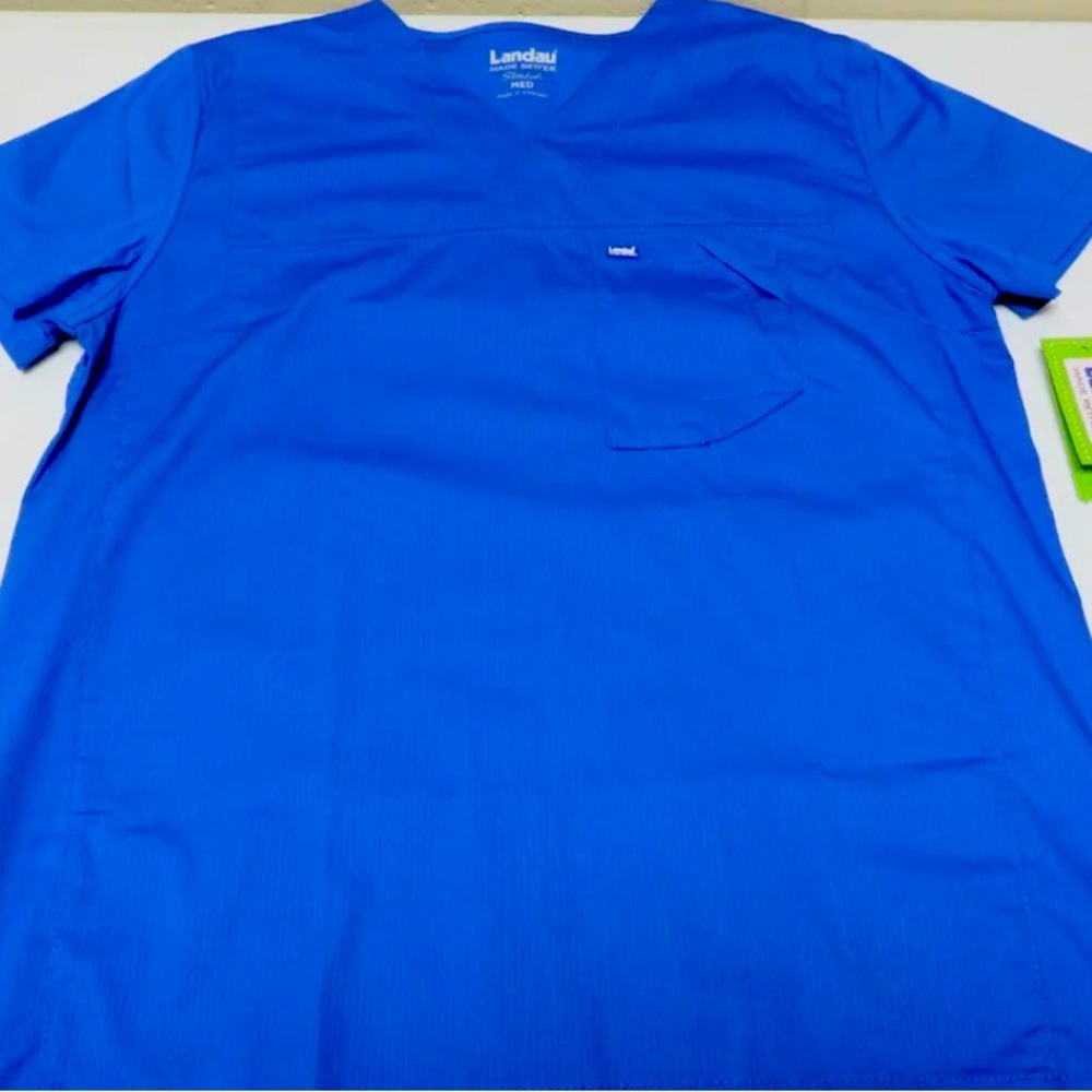 Landau Stretch Men's V-Neck Vent Scrub Top - 4127- M